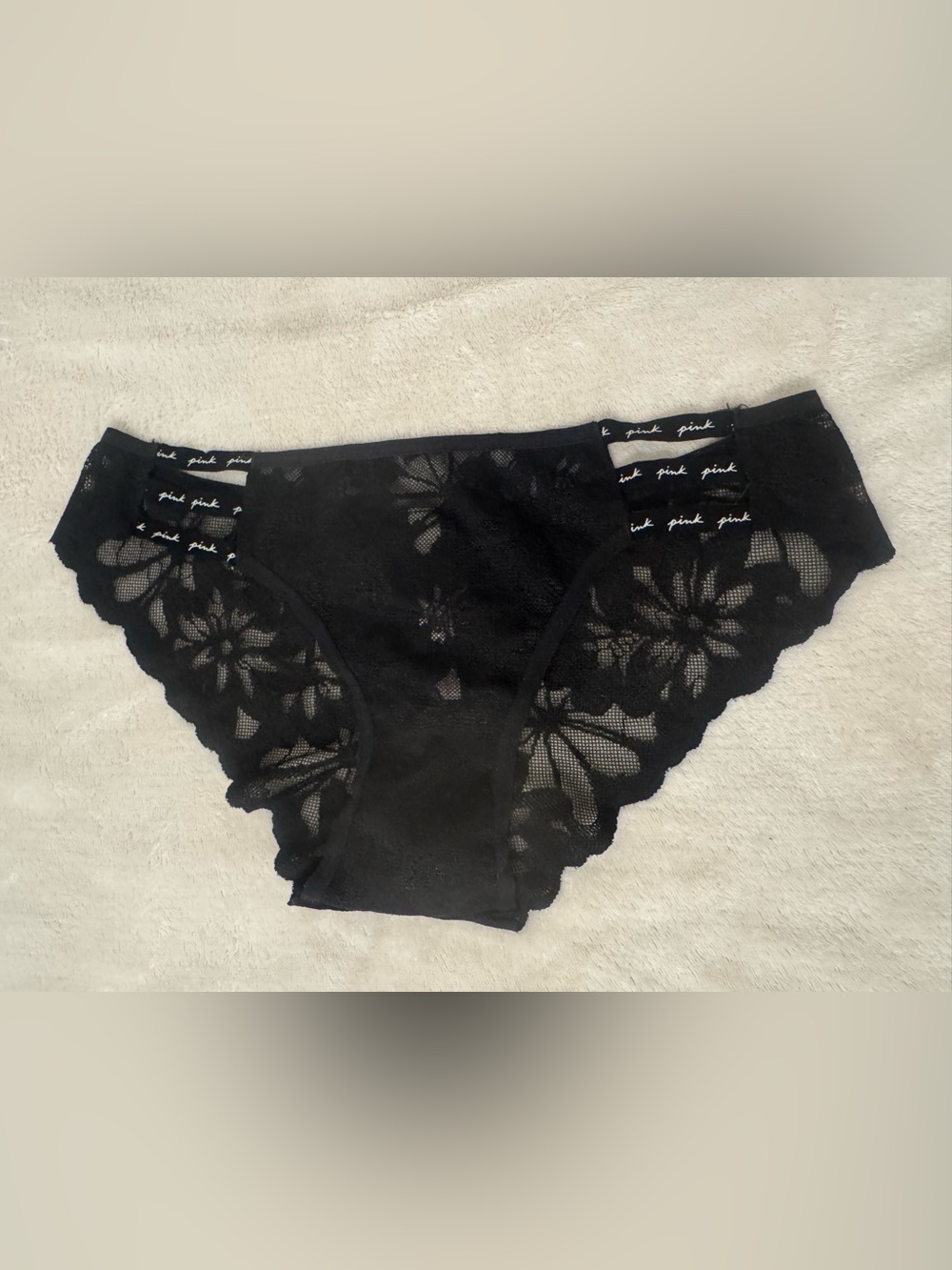 Victoria’s Secret PINK BLACK LACE SZ SMALL BRAND NEW WITH TAGS!